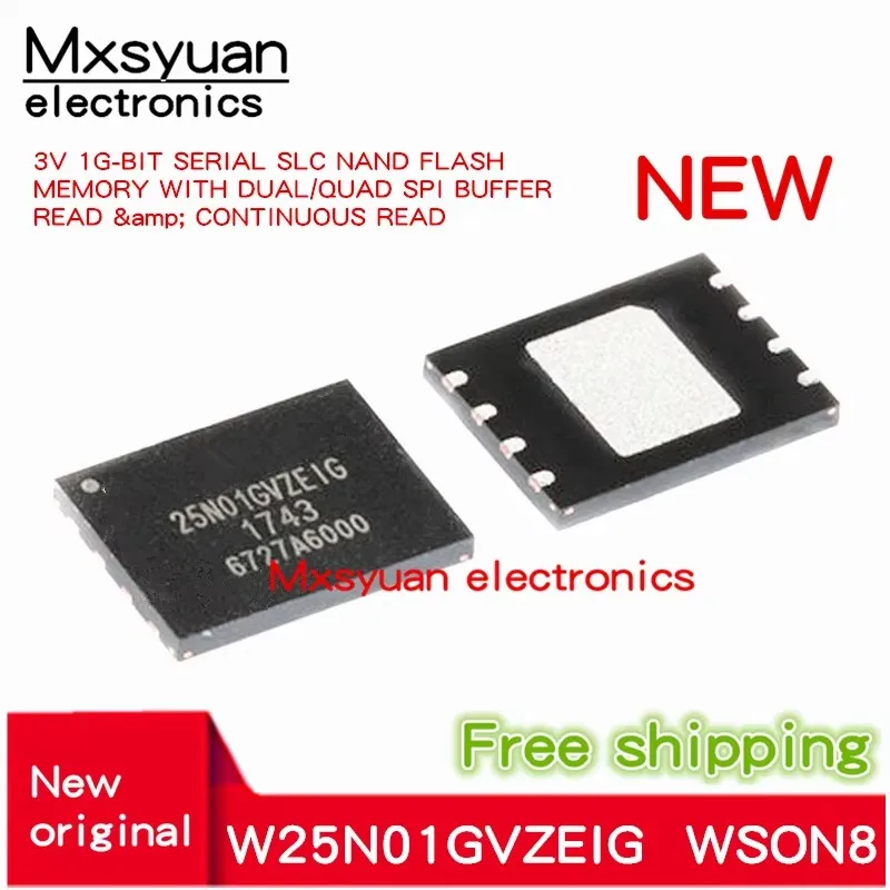 10 unids/lote 25N01GVZEIG W25N01GVZEIG WSON8 100% original auténtico