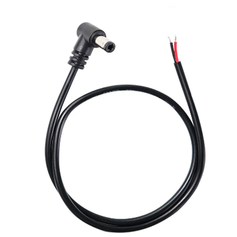 Conectores de alimentación CC de ángulo recto, 5,5mm, 2,1mm, 2,5mm, 15/30/50/100/150/200cm, Cable de alimentación CC pelado para tira de luces LED, cámara CCTV - imagen 5