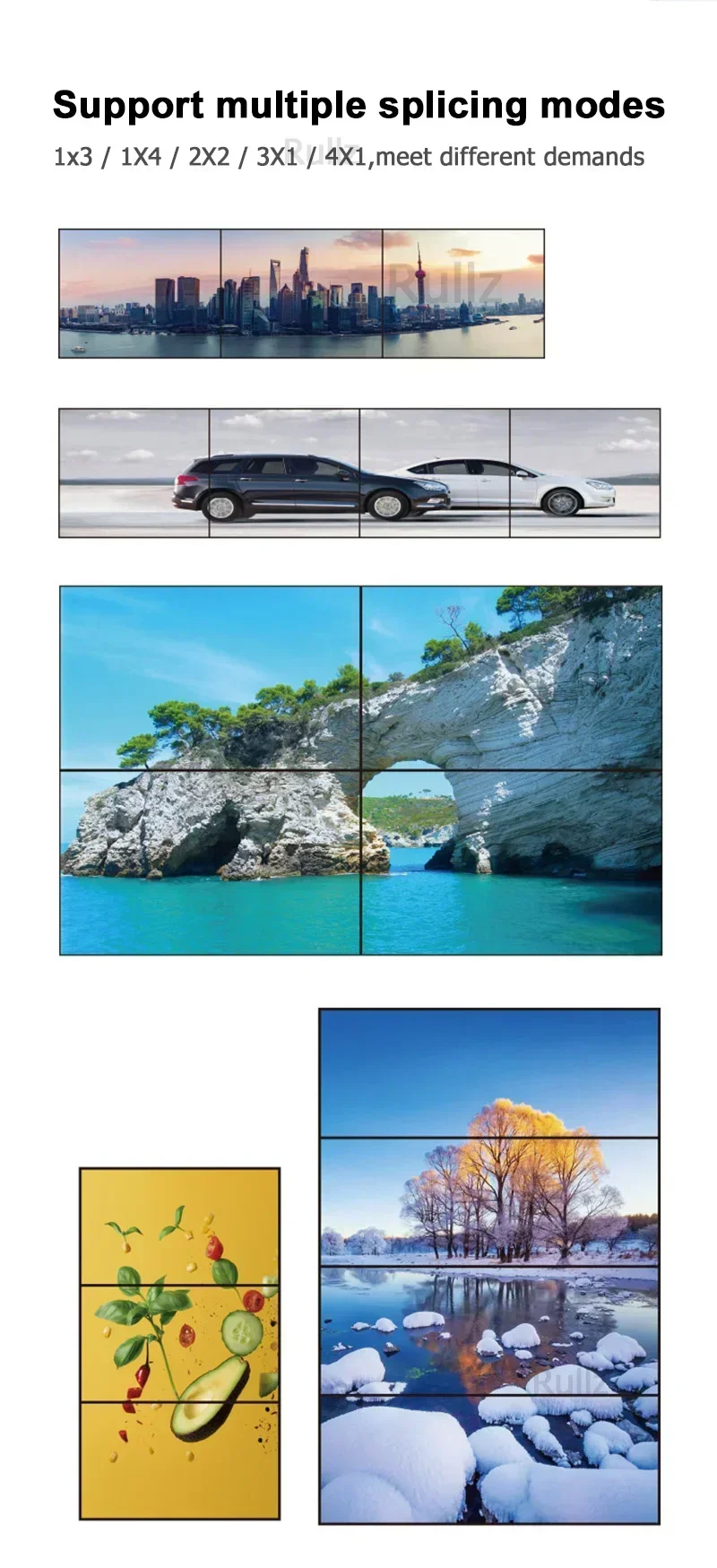 Empalmador de TV de pantalla múltiple 4K USB 3,0 a HDMI 1X3 1X4 2X2 3X1 4X1 controlador de pared de vídeo modo extendido a diferentes pantallas de escritorio - imagen 5