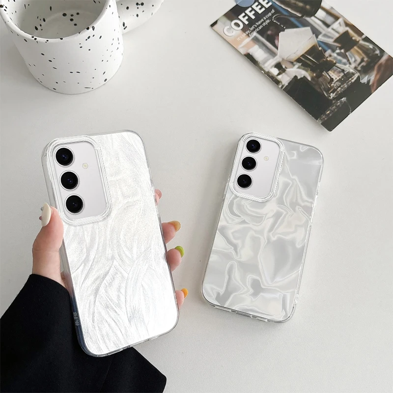 Funda de teléfono de hilo de plumas de lujo para Samsung Galaxy, fundas a prueba de golpes, A35, A34, A33, A32, 5G, A31, A30, A24, A23, A22, A13, A12, A05, A03 - imagen 2