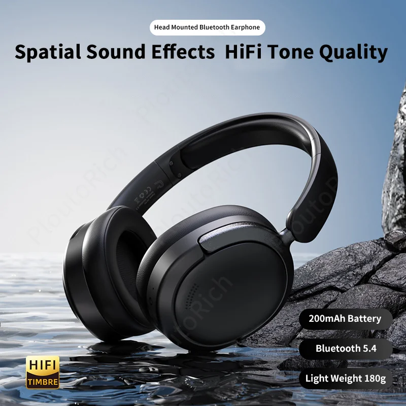 Auriculares Bluetooth montados en la cabeza Bluetooth 5,4 o conexión con cable batería de larga duración juego diseño ligero auriculares