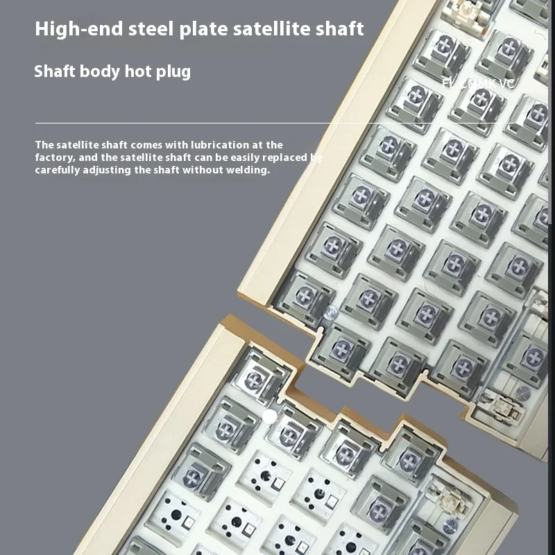Teclado dividido ST68, Teclado mecánico inalámbrico Bluetooth de 3 modos de intercambio en caliente QMK/VIA, Teclado mecánico para juegos RGB personalizado - imagen 3