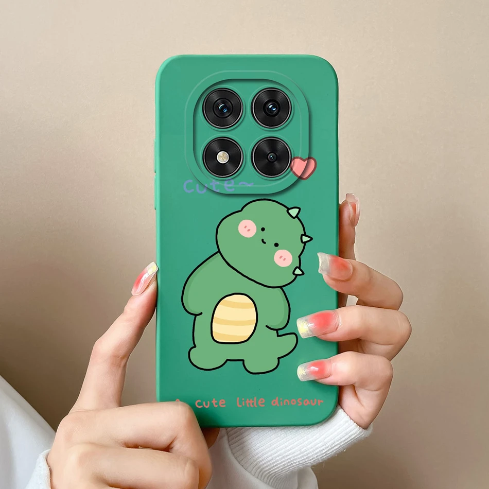 Para Redmi Note 14 Pro Plus funda de silicona líquida suave lindas fundas de teléfono de dinosaurio para Xiaomi Redmi Note14 14Pro + Fundas de contraportada - imagen 5