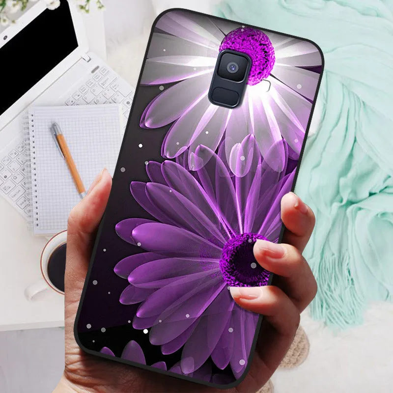 Para Samsung Galaxy A8 Plus 2018 funda negra León Lobo fundas traseras suaves de silicona para Samsung A8 2018 A530 A530F funda de teléfono - imagen 5