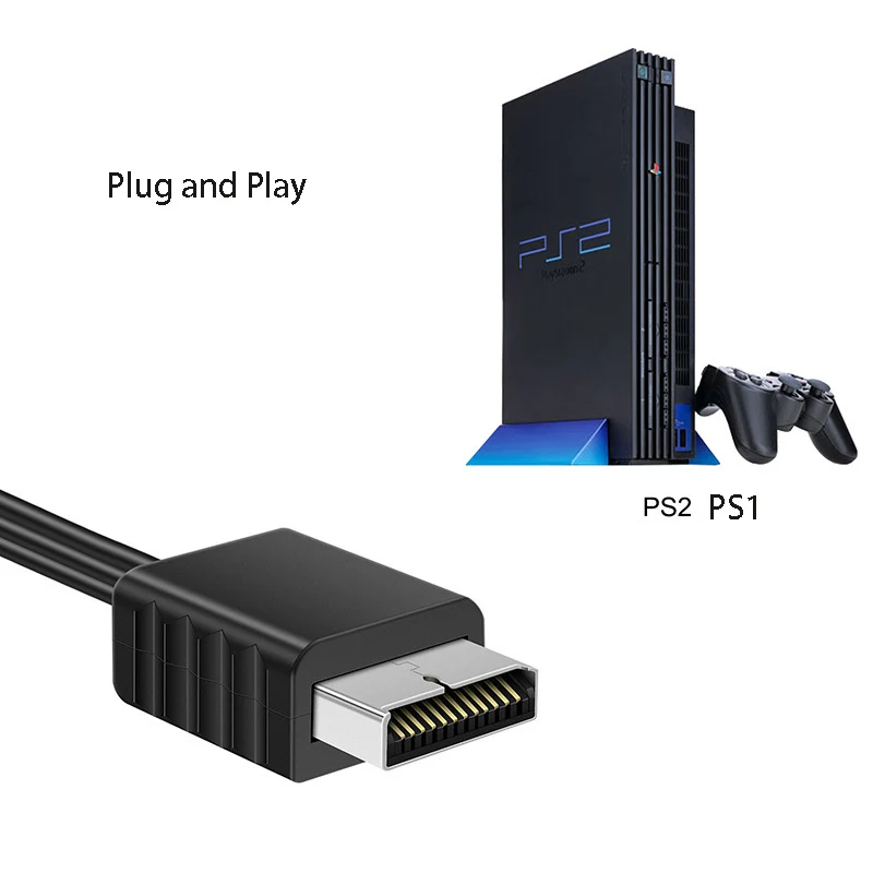 Cable compatible con Sony PlayStation PS1 PS2 a HDMI, reproductor de juegos HDTV, Cable de conversión 720P 1080P PAL NTSC, Cable de extensión de Audio y vídeo - imagen 4
