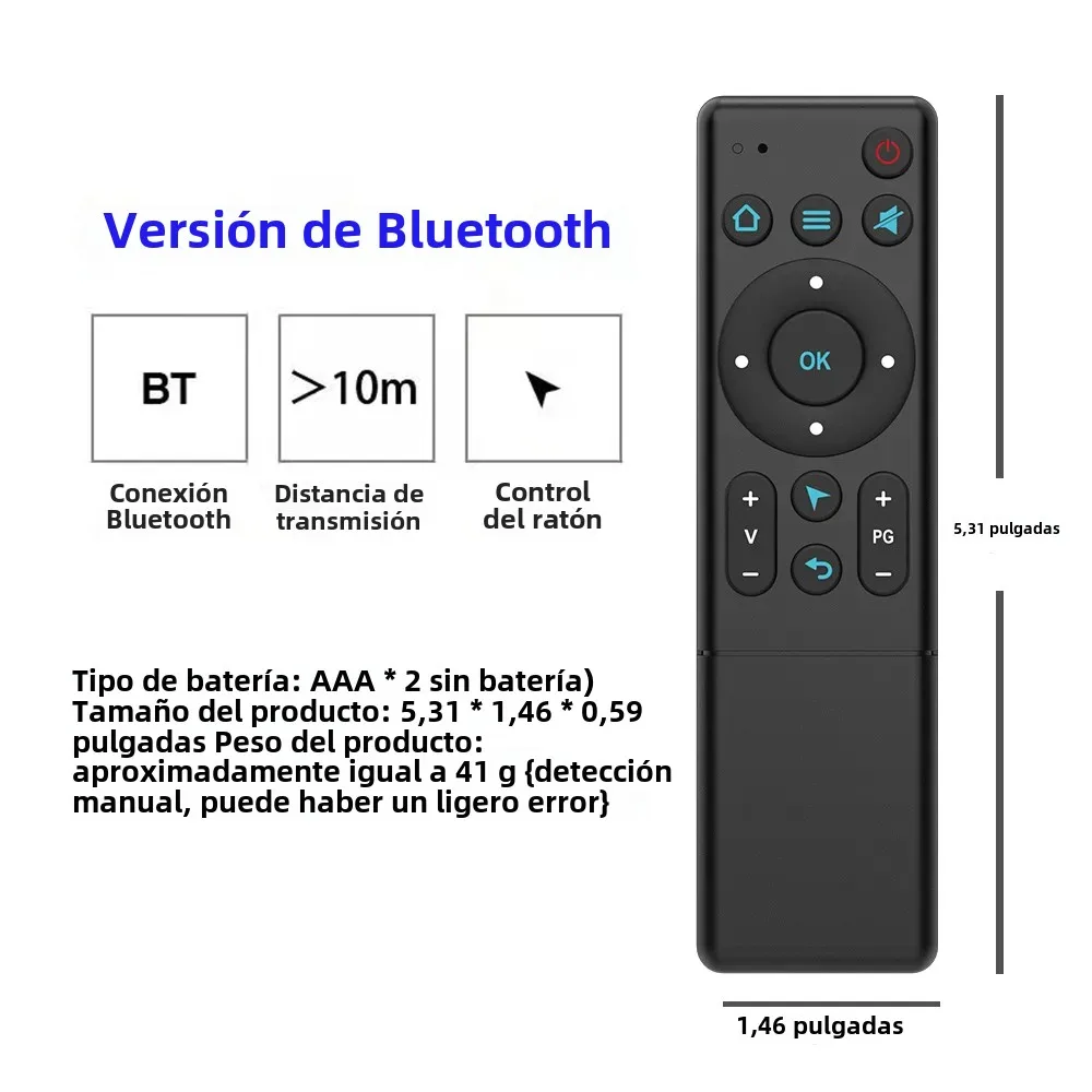 Control remoto Bluetooth universal con aprendizaje infrarrojo para Android TV box TV proyector 10M - imagen 2