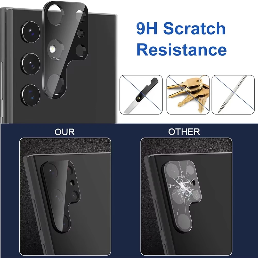 Protector de lente de cámara para Samsung S25 Ultra S23 S24 FE A17 A07 A56 A55 A16 A26 A36 A54 A53 A06 A25 cámara trasera de vidrio templado - imagen 3