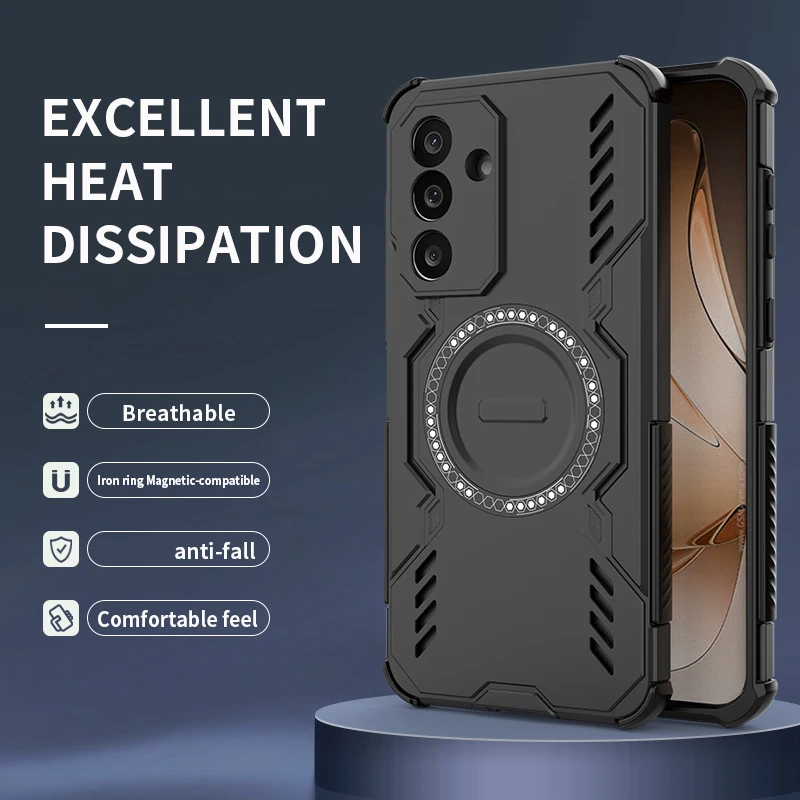 Funda de teléfono con disipación de calor para Samsung Galaxy M56 5G, pieza de atracción magnética para Samsung M56 5G чехол, Funda trasera - imagen 4