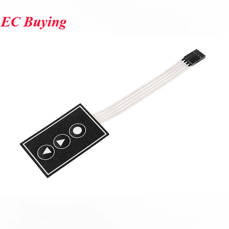 1 unidad-20 piezas 1*3 teclas interruptor de membrana teclado de matriz Monitor Panel de Control de teclado de conmutación 1x3 circuitos integrados 3 teclas 3 teclas - imagen 2