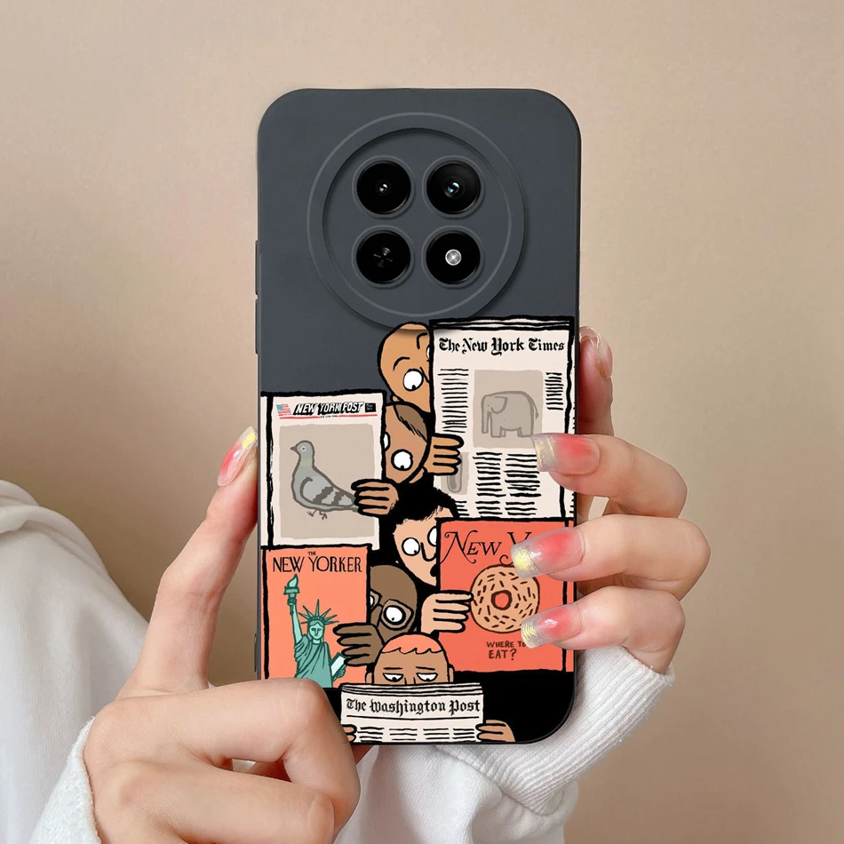 Nueva funda para OPPO Realme 12X5G Cat suave silicona líquida cobertura completa Anti Choc parachoques para Realme12 12X contraportada Capa - imagen 4