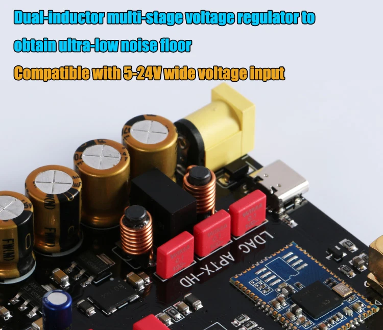 Rod Rain Receptor Bluetooth 5.1 con DAC ES9038Q2M LDAC Hi-Res - imagen 2