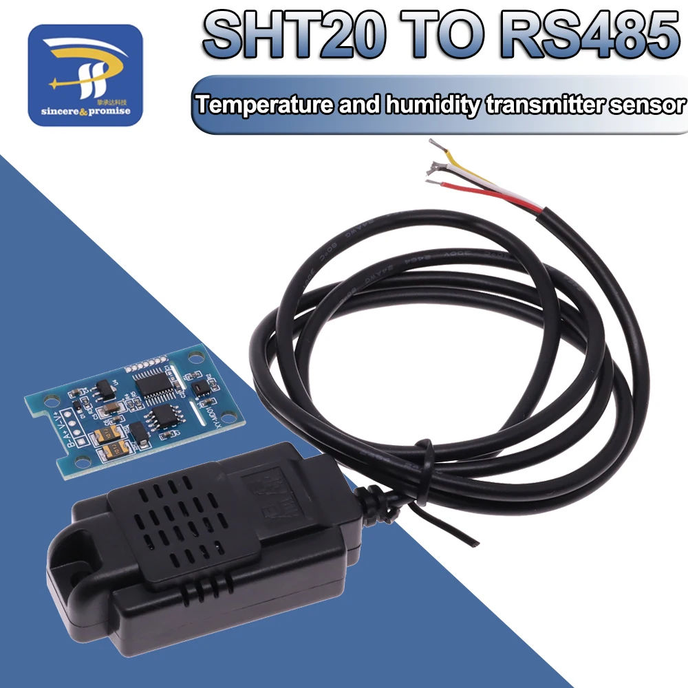 Transmisor de temperatura y humedad SHT20, módulo de Sensor, monitoreo de precisión, grado Industrial, Modbus RS485, DC4-30V