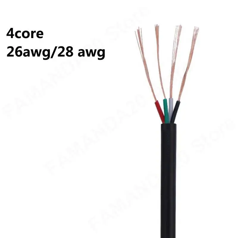Cable de alimentación de PVC con núcleo de 2, 3 y 4 pines, conector de extensión de cobre, Cable de Audio, 28, 26AWG, 24, 22 AWG, línea suave DC M20 - imagen 5