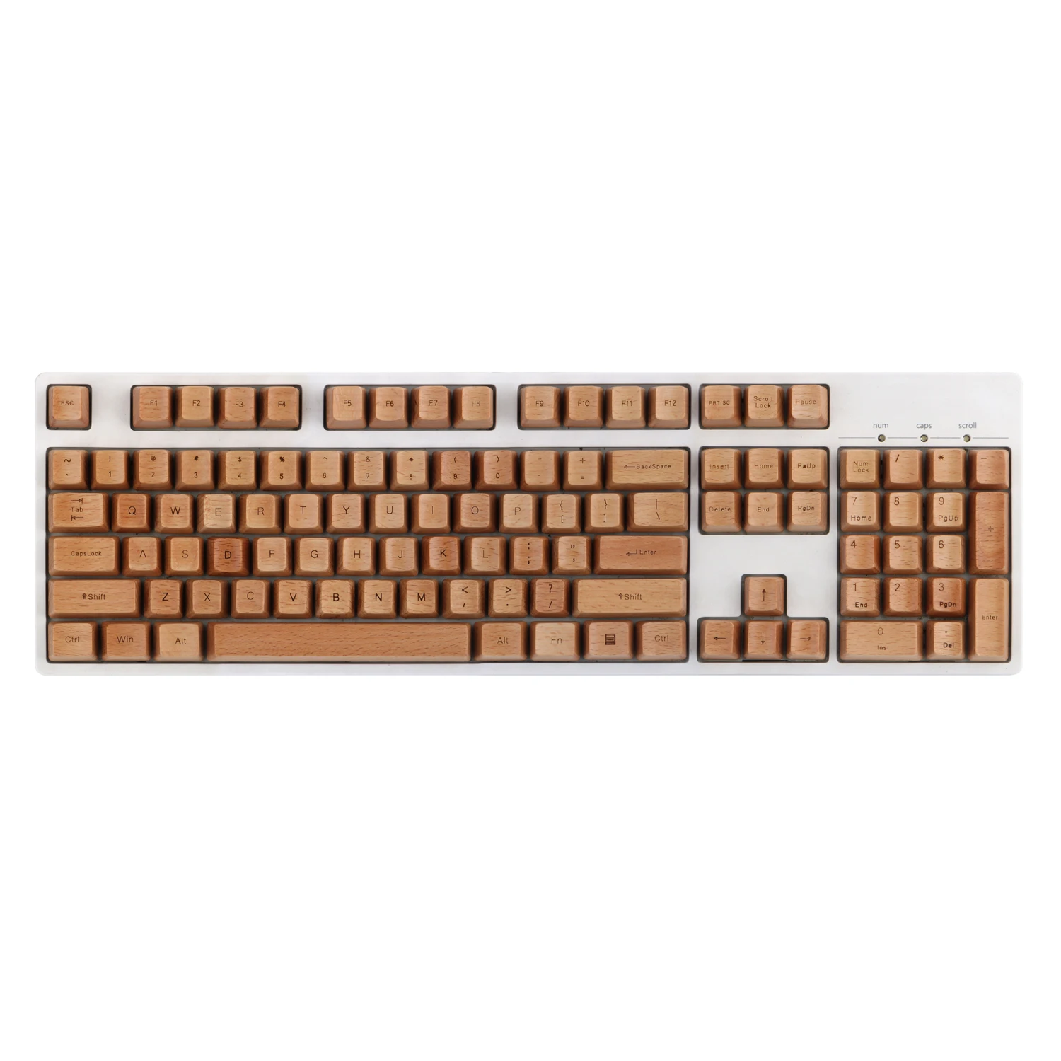 Teclas personalizadas de madera de haya, perfil OEM para teclado mecánico MX Switch, 61/87/104/108 Walunt, 60%, 75%, 80%, 1 Juego - imagen 5