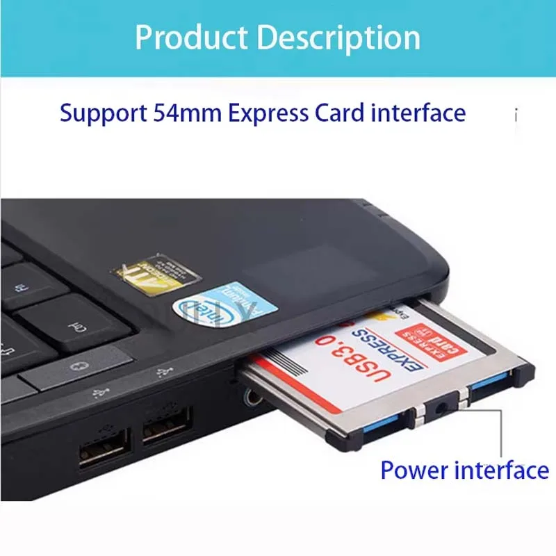 Tarjeta PCI Express de 54mm a USB3.0 oculta en el interior USB 3,0 a Expresscard adaptador convertidor tarjeta de expansión portátil para ordenador PC - imagen 3