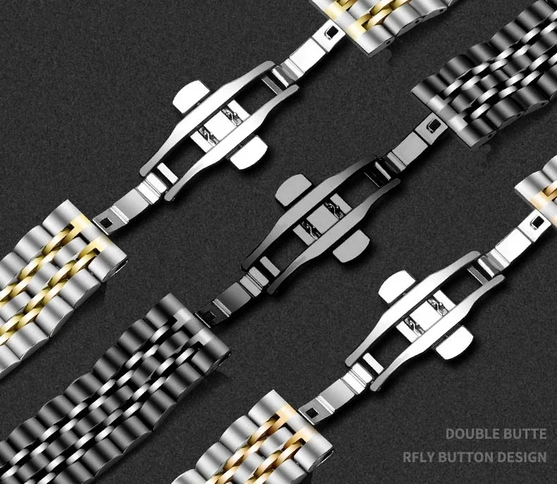 Correa de reloj de 22mm para HAYLOU Watch R8 S8 RS5, correa de Metal de acero inoxidable para HaylouSolar Plus RT3 RS4 Plus/RT2 RT3 GST Lite 2 Pro - imagen 5