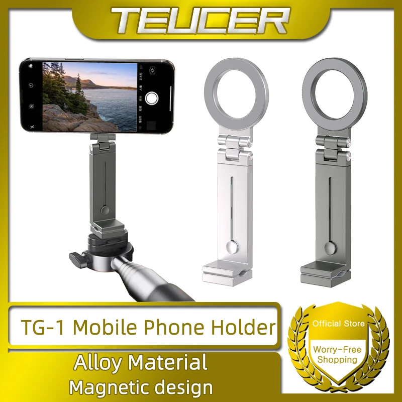 TEUCER TG-1 soporte magnético para teléfono de coche soporte magnético para montaje en coche para Macsafe iPhone 15 14 13 12 Samsung Xiaomi