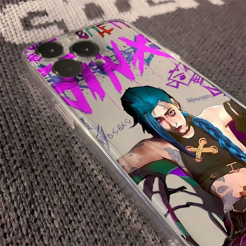 Funda de teléfono con logotipo de Graffiti Jinxs para Samsung A16 A06 A55 A35 A25 A15 A05 A54 A34 A24 A14 A04 A13 A53 A33 contraportada transparente de TPU - imagen 4