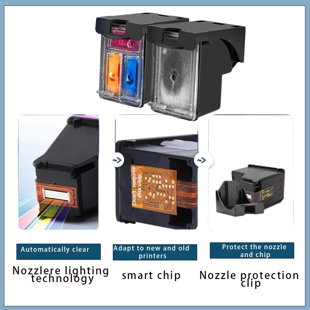 Reemplazo de cartucho de tinta Compatible 123XL para impresora HP123 HP 123 para Deskjet 1110 2130 2132 2133 2134 3630 3632 ENVY 4513 - imagen 5