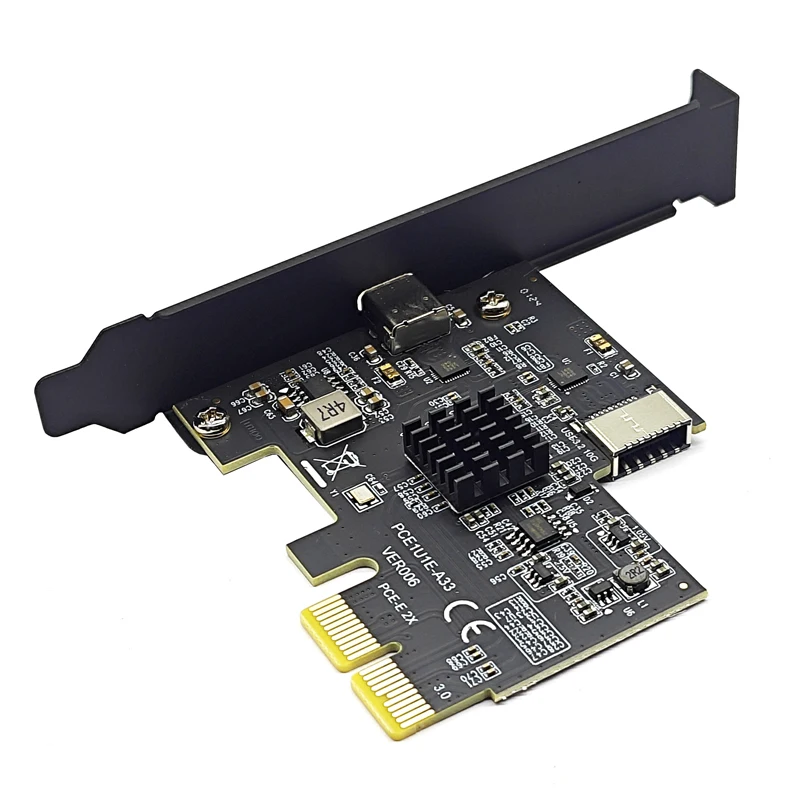 USB3.2 GEN2 10Gbps ASM3142 Chip PCI Express X2 a tipo E + tarjeta de expansión tipo C adaptador PCI-E a USB-C agregar tarjetas para escritorio