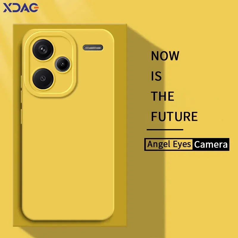 Funda de silicona líquida cuadrada con ojos de Ángel de lujo para Redmi Note 13 Pro Plus 5G, bolsas suaves para teléfono móvil Note13 13Pro 13ProPlus - imagen 2
