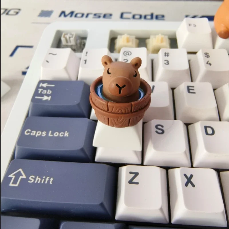 AttackFox-teclas personalizadas de capibara, muñecos de animales de dibujos animados, teclas de Anime para teclado mecánico, teclas Kawaii, regalos para jugadores - imagen 3