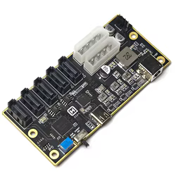 Tarjeta de expansión HDD externa SSD de disco duro tipo C a 5sata, tarjeta de datos de disco duro, módulo de fuente de alimentación CC para ordenador industrial NAS