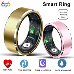 696 pulsera de anillo inteligente anillo Digital de dedo monitoreo de ritmo cardíaco impermeable oxígeno en sangre sueño Control remoto deportes mujeres hombres