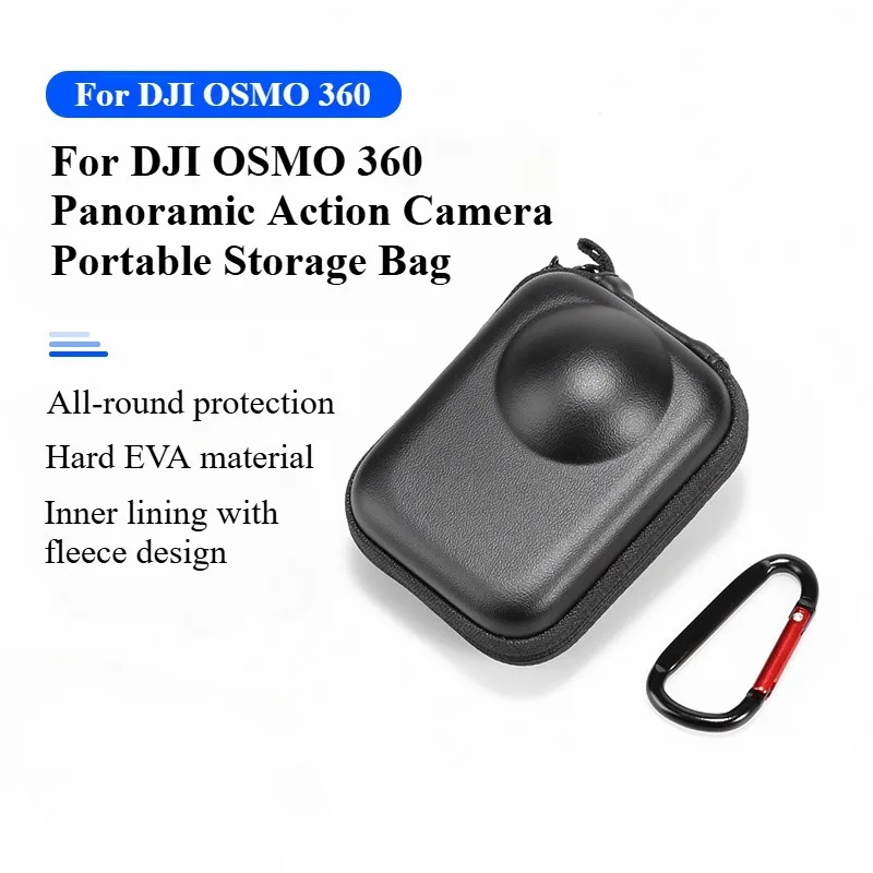 Mini estuche de almacenamiento para DJI Osmo 360, Estuche de transporte de viaje, bolsa de protección antiarañazos y absorción de impacto, accesorios para Cámara de Acción - imagen 4