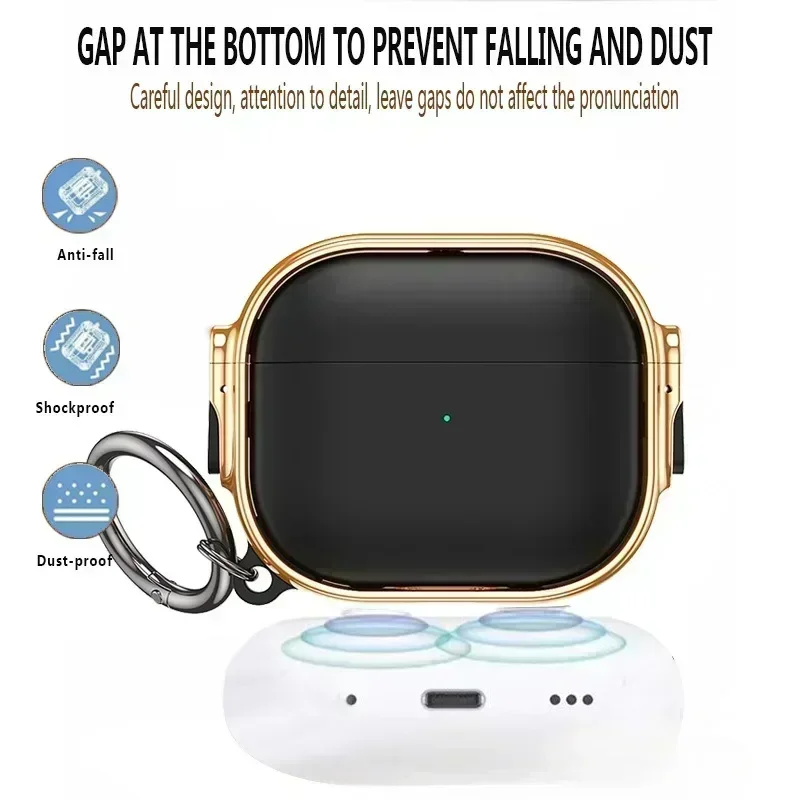 Funda protectora para Airpods4, adecuada para auriculares Bluetooth Apple, funda protectora para AirpodsPro2, funda anticaída para auriculares - imagen 2