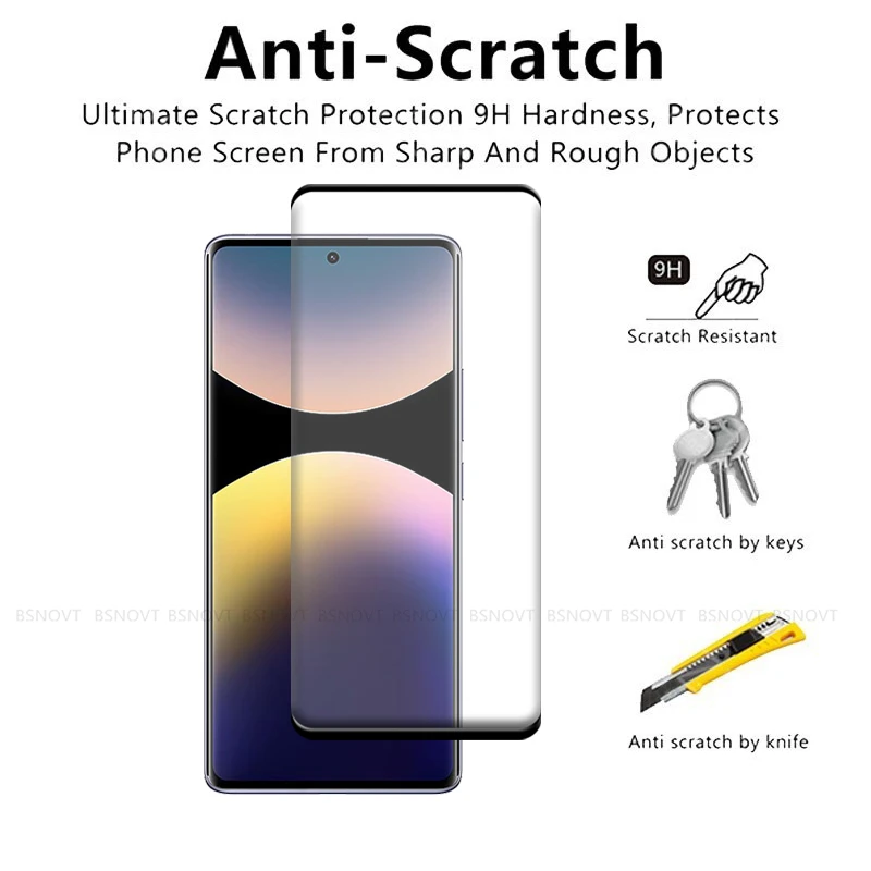 Protector de pantalla 6 en 1 para Redmi Note 14 Pro 4G, cristal Xiaomi Redmi Note 14 Pro 4G, cristal curvo 9H, lente Redmi Note 14 Pro - imagen 3