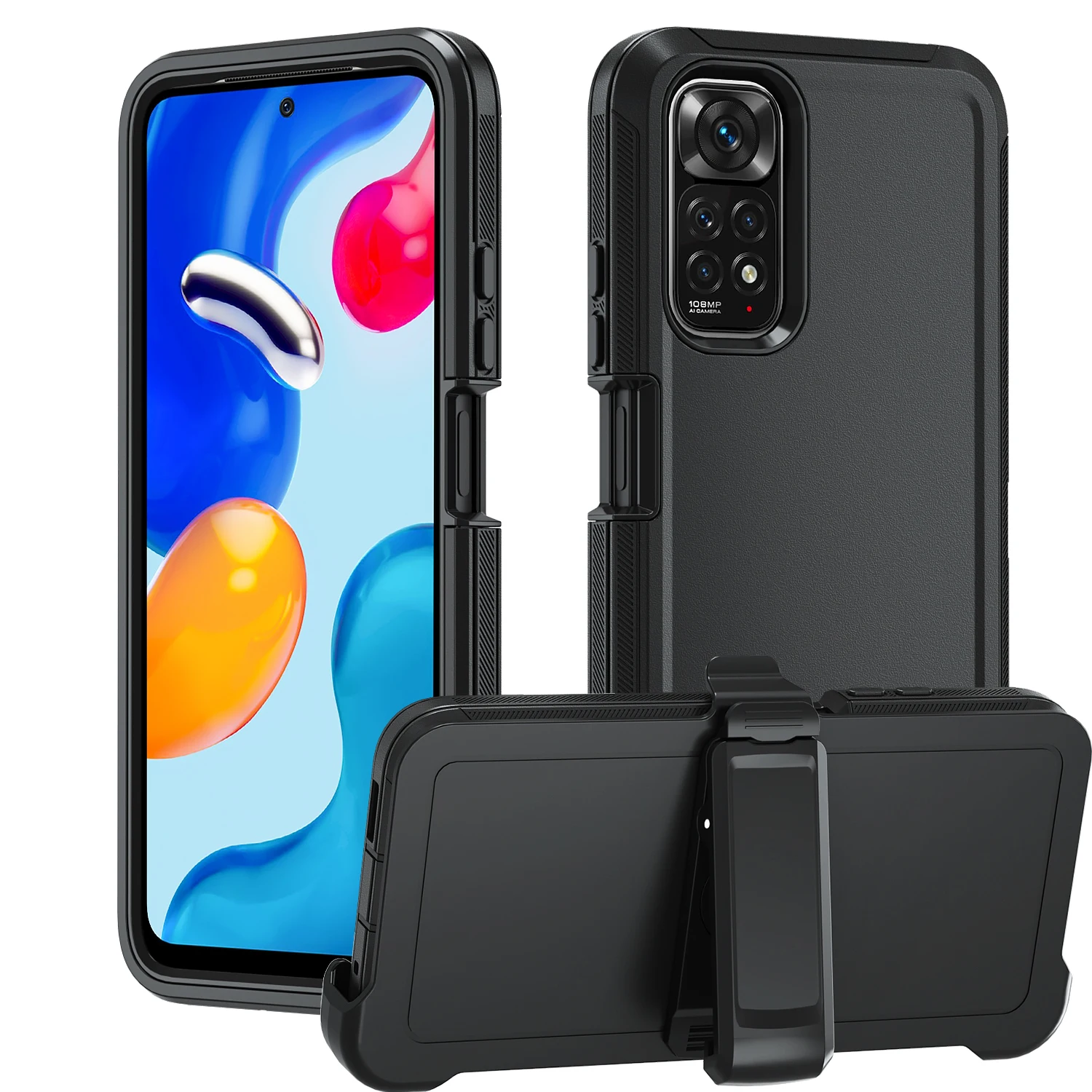 Armadura a prueba de golpes funda de teléfono defensor para Redmi 12 Note 11S 12S Pro duro PC + TPU contraportada funda anticaída para Xiaomi 11T PRO