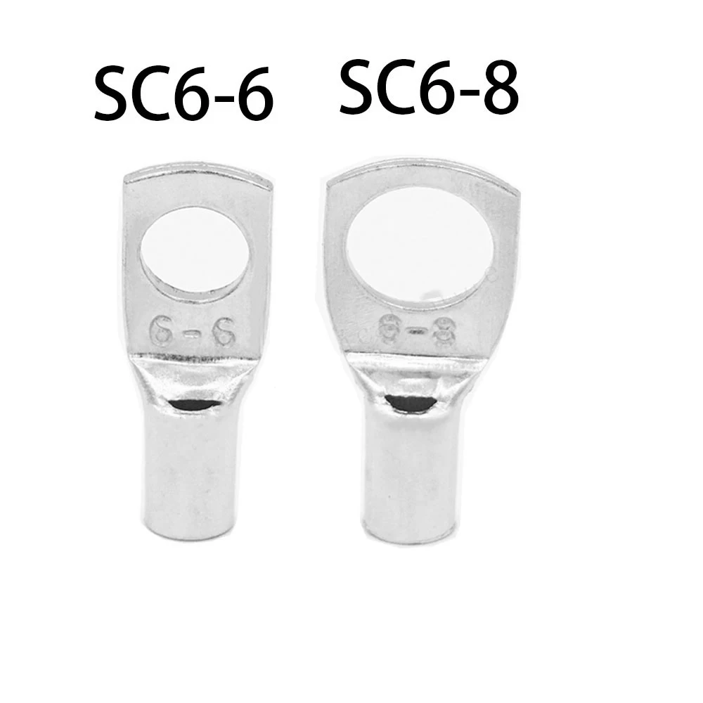 Terminal desnudo de cobre estañado, conectores de anillo de sello, Cable desnudo prensado/Soldado, Kit surtido de terminales SC6-6/8(JKG)