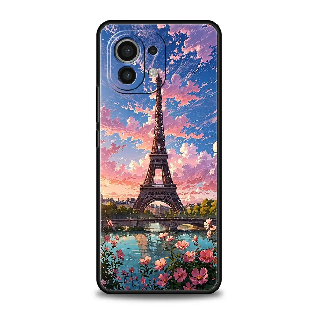 Paraguas rojo Torre Eiffel funda de teléfono para Xiaomi Mi 17 15T 15 14 14T 13T 12T Pro 12 13 Lite 5G 11T Poco X6 X7 X5 Pro funda suave - imagen 5