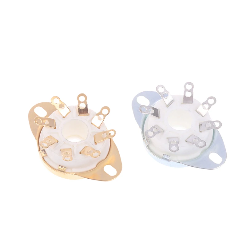 Enchufe de tubo Octal K8A de 8 pines, Base de válvula de cerámica, Conector de lámpara de alimentación de electrones para KT88, EL34, 5881, 6SN7, 6V6, amplificador de Audio DIY, 1 ud.