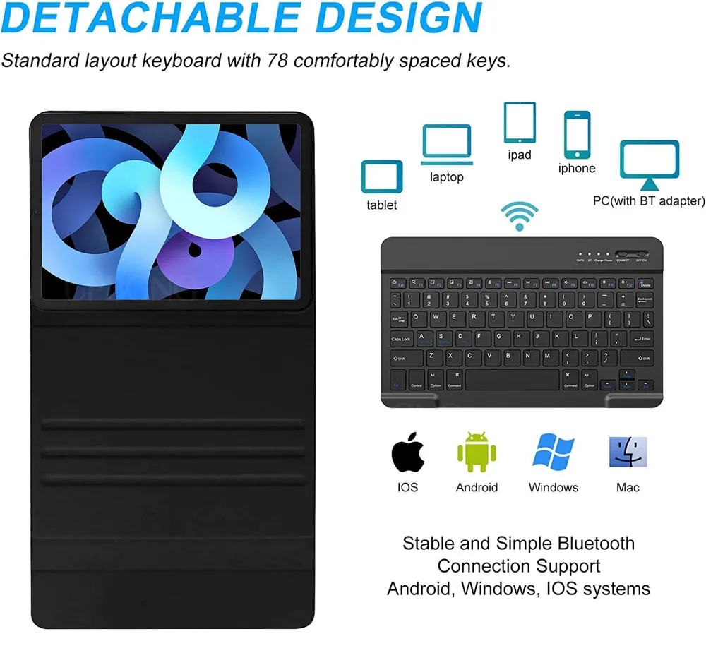 Funda con teclado Bluetooth para tableta Honor Pad X9, 11,5 pulgadas, 2023, accesorios - imagen 5