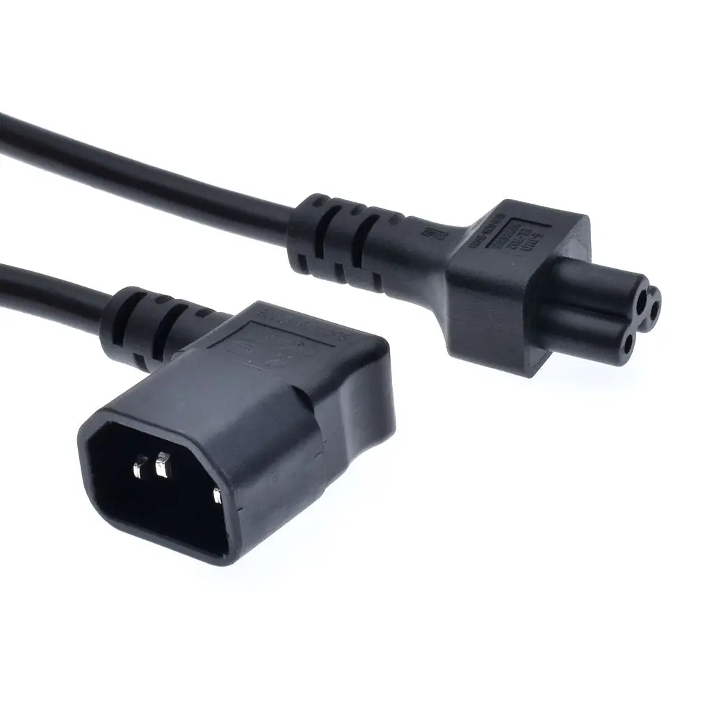 IEC320 C5 a C14 Cable de alimentación de extensión de ángulo de 90 grados macho a hembra UPS PDU interfaz de chasis Cable de alimentación del servidor - imagen 4