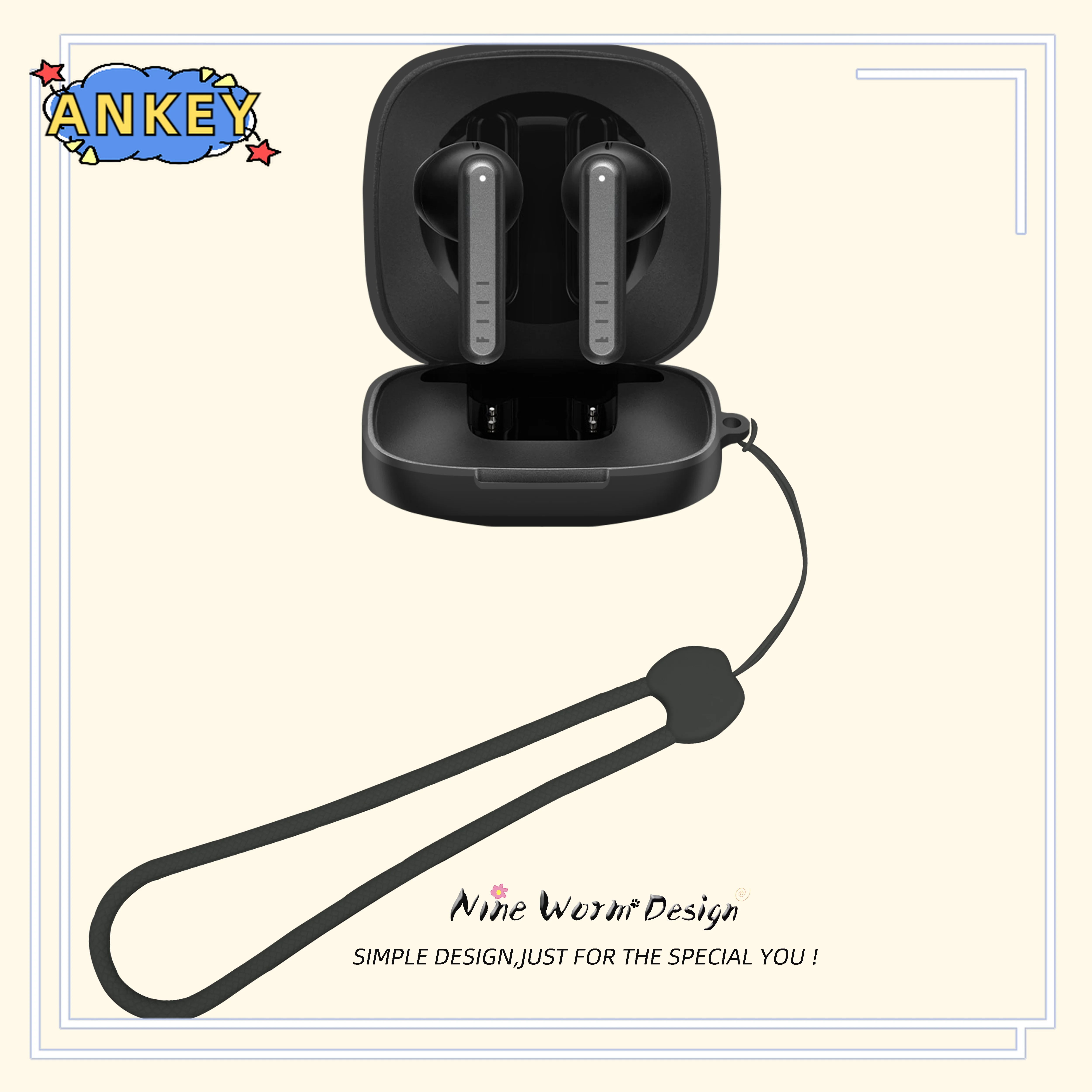 Funda protectora para auriculares FIIL, funda de silicona suave anticaída, inalámbrica, Bluetooth - imagen 4