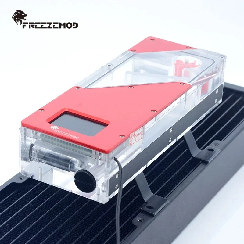 FREEZEMOD AIO Reservoir tanque de agua inteligente Velocidad de flujo Hall Control RGB instalación de posición porosa 5V3pin/12V4pin sincronización aura - imagen 4