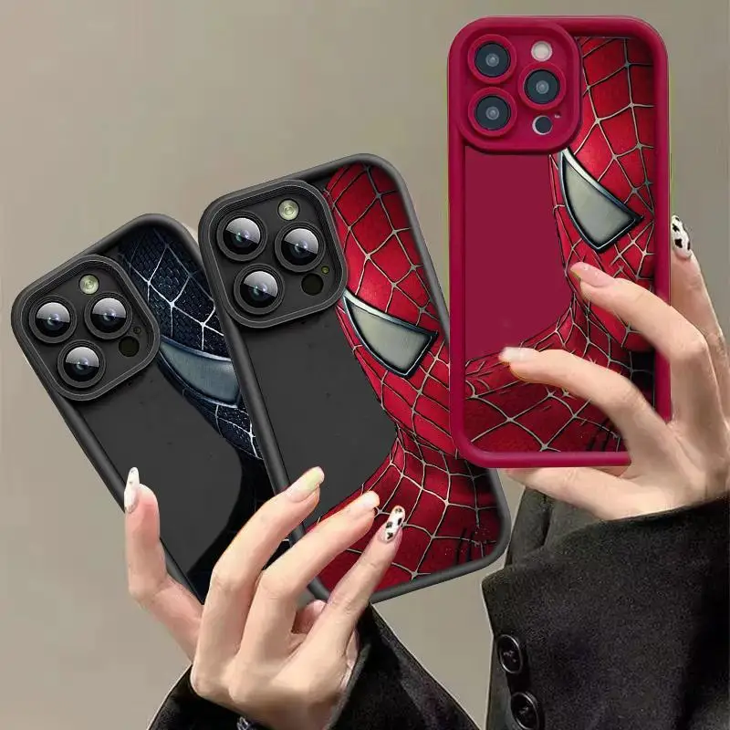 Funda de teléfono para Xiaomi Mi 14 Pro, POCO M6 Pro, X5, X3, NFC, F3, GT, F4, F5, X4, 11 Lite, 5G, NE, 12T, carcasa trasera de silicona suave de Spider Man