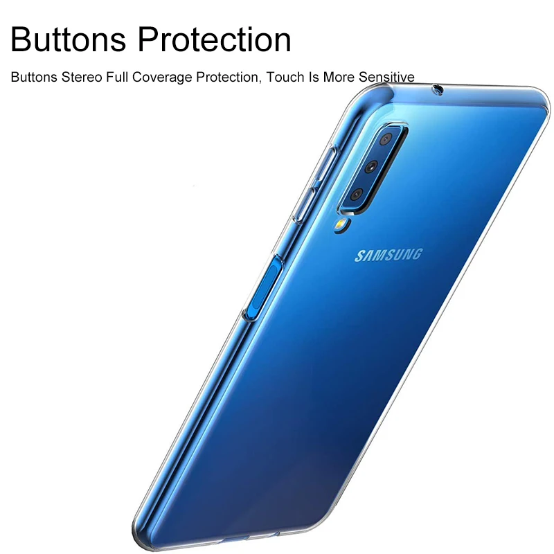 Funda de teléfono de silicona transparente ultrafina para Samsung Galaxy A7 2018 A9 A8 A6 Plus 2018 A10 A20 A30 S A40 A50 A70 funda blanda - imagen 4