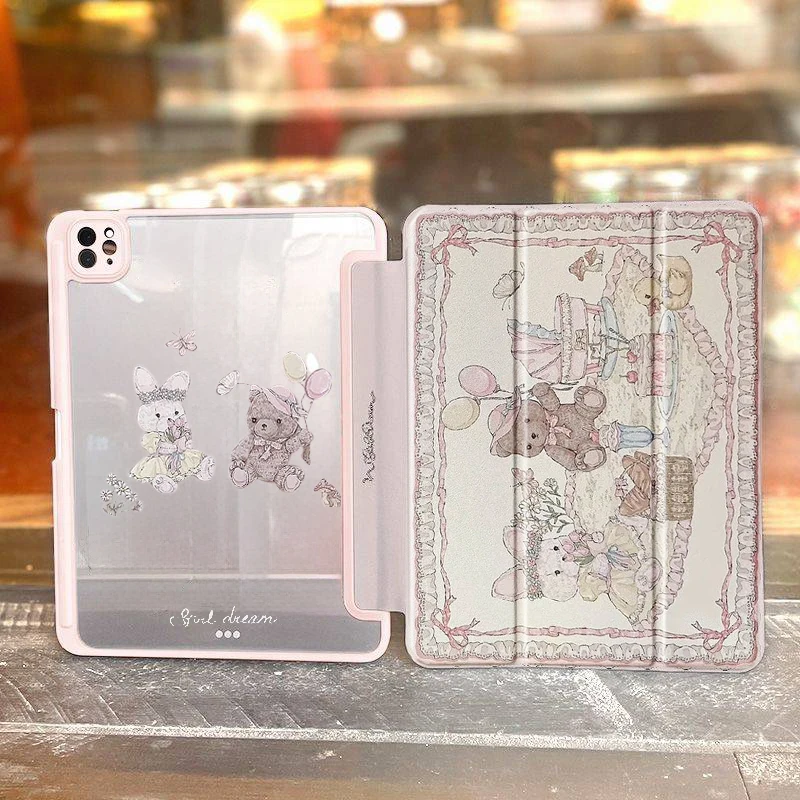 Para iPad 10th Gen funda 3 plegable Track cubierta transparente para Air 4 5 6 10,9 pulgadas 11 pulgadas 13 pulgadas para Air 2 9,7 Pro 11 12,9 13 Mini 6 7 funda - imagen 4