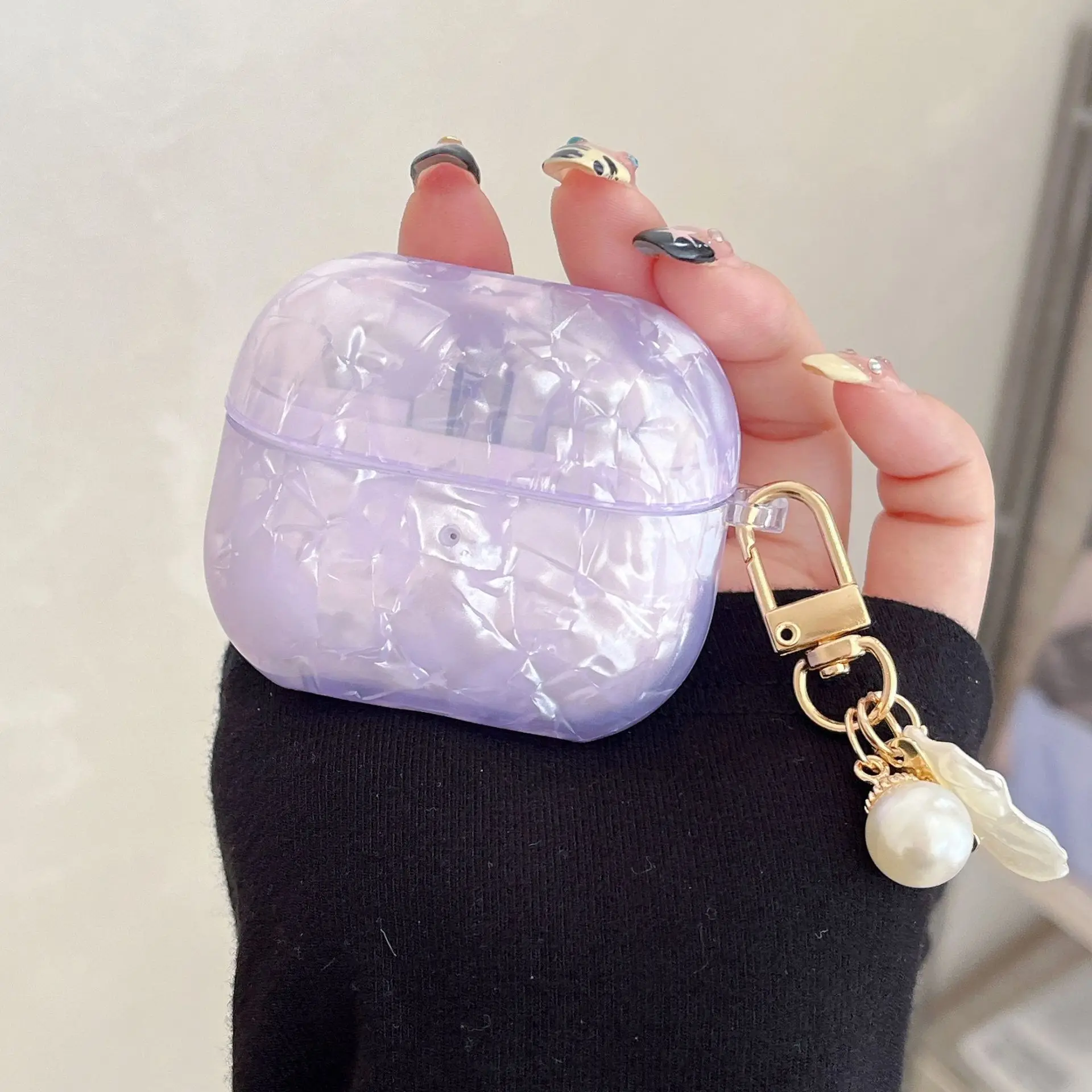 Funda protectora dura para auriculares Samsung Galaxy Buds 3 3 Pro, carcasa de diamante de cristal de lujo con llavero - imagen 4