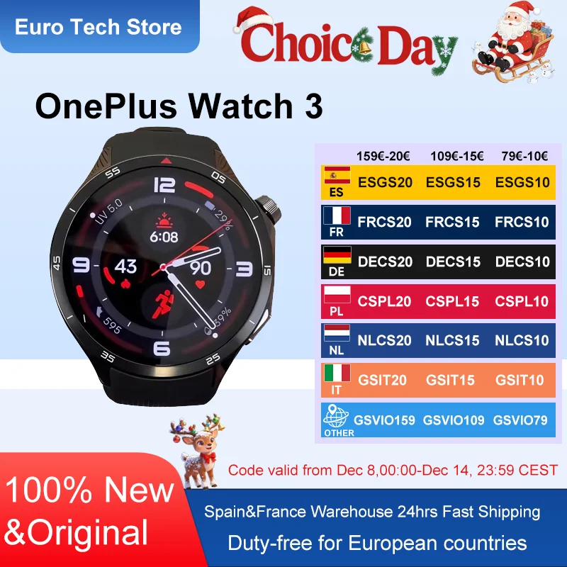 OnePlus Watch 3 SmartWatch Versión global Wear OS por Google Pantalla LTPO A0MOLED de 1,5 pulgadas 5 días de duración de la batería 60S Control de salud GPS - imagen 2