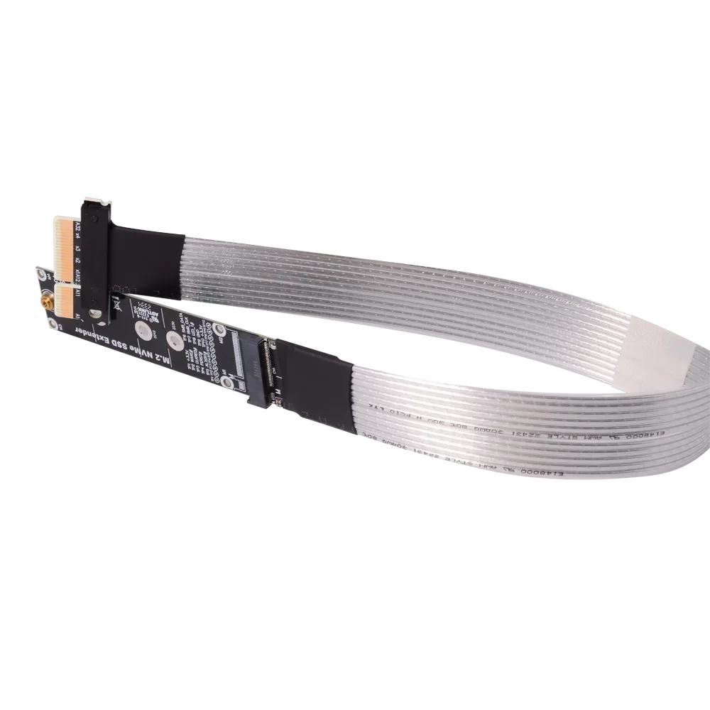 Cable de extensión M.2 NVMe SSD Tarjeta vertical de unidad sólida M.2 SSD PCI-Express 3.0 4.0 X4 M Extensor de llave - M.2 2230 2242 2280 22110 SSD - imagen 4