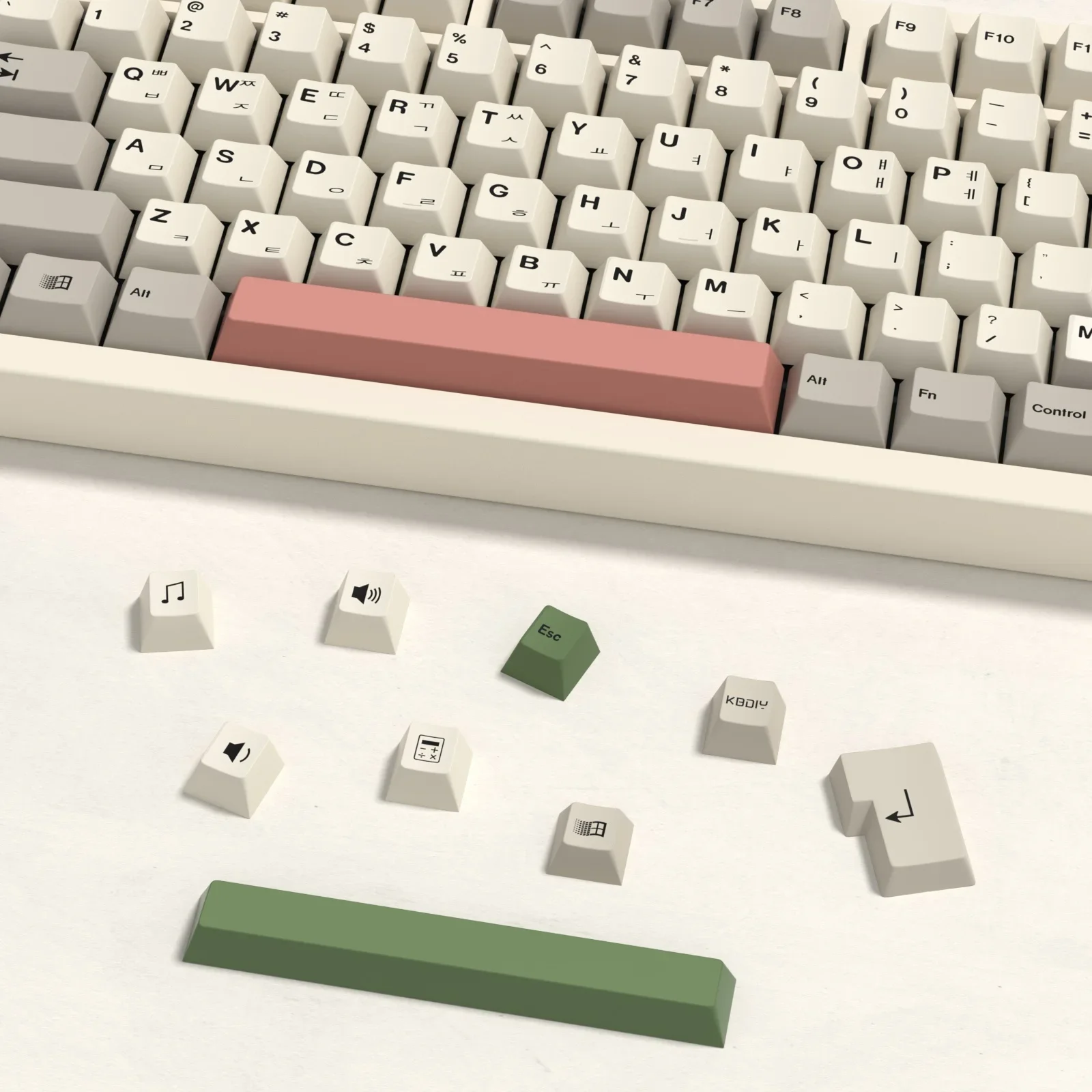 KBDiy GMK teclas coreanas PBT Cherry Profile Retro GMK 9009 teclas para teclado mecánico para interruptor MX 140 teclas para GMK75 - imagen 5