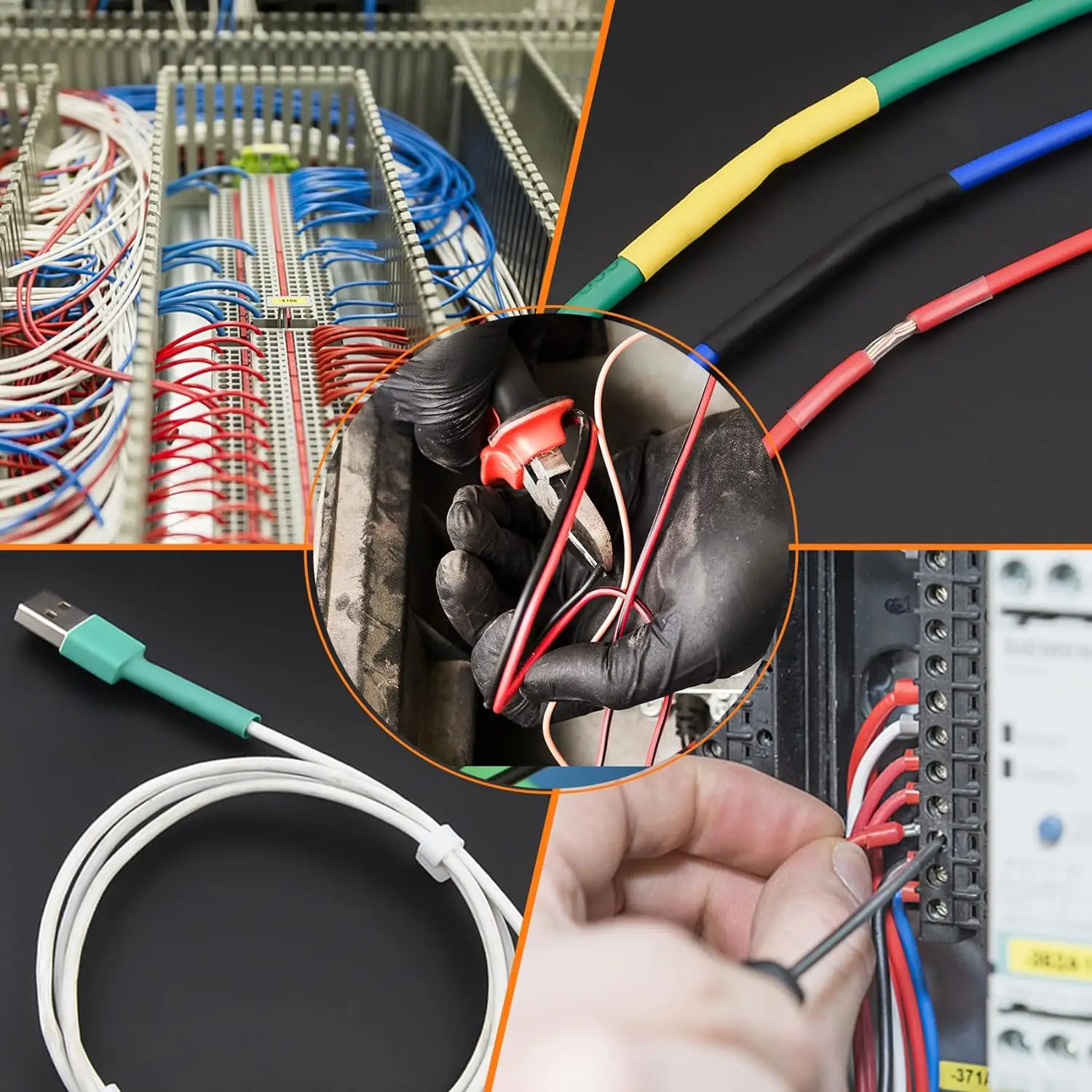 Kit de tubos termorretráctiles de 580/560 piezas, Material EVA en 6 colores, 11 tamaños, Ideal para aislamiento eléctrico, reparaciones y Conne de cables - imagen 5