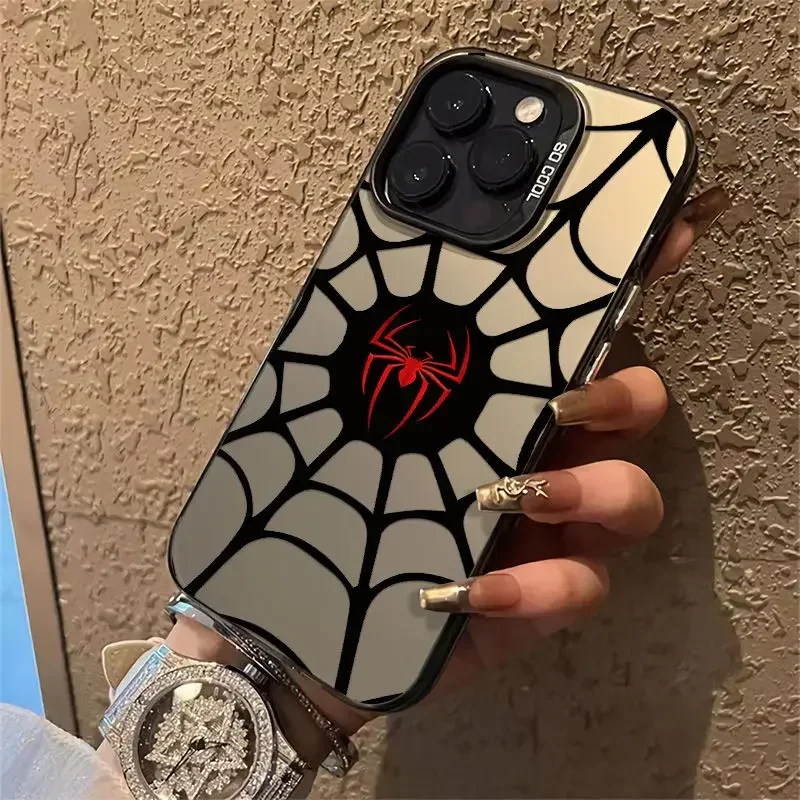 Funda de araña negra de lujo para OPPO, cubierta trasera mate a prueba de golpes para OPPO Realme 5, 8, 8i, 9i, 10, 11 Pro, C12, C15, C20, C21Y, C31, C33, C35, C53, C55, 5G