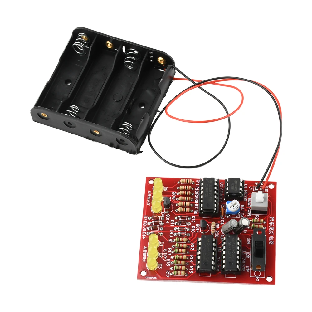 Kit electrónico DIY de simulación de luz trasera de coche DC 5-6V, componente de soldadura divertido, Kit de práctica de soldadura para estudiantes de entrenamiento - imagen 3