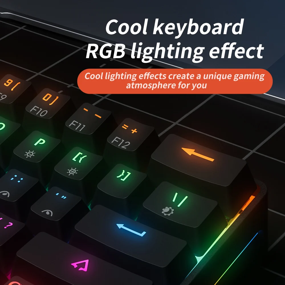 MUCAI MK61 USB Gaming Esports Teclado mecánico 61 teclas eje rojo Cable desmontable retroiluminación RGB intercambio en caliente - imagen 2